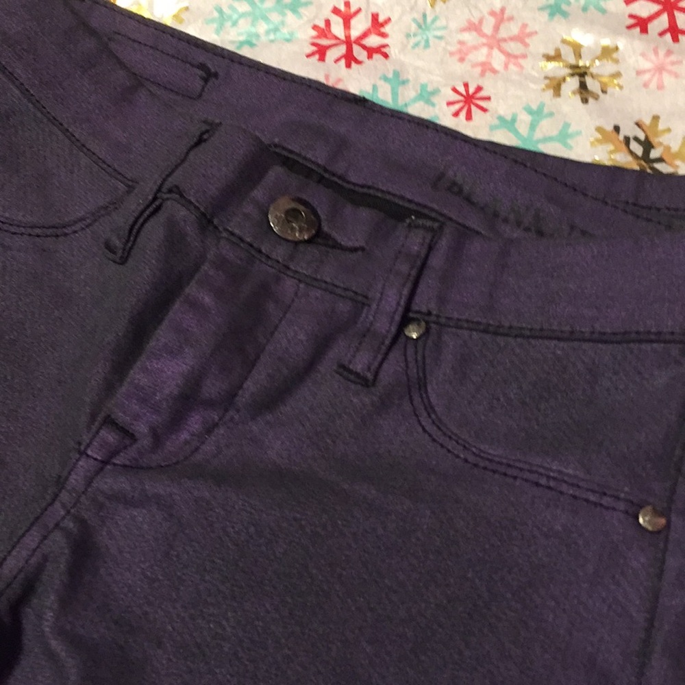 Blank NYC Jeans Black with Purple Metallic Shine